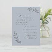 シンプルダスティブルー親サイト結婚ズ 招待状 (スタンド正面)