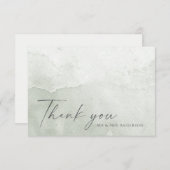 シンプルダスティージュウォーター色 サンキューカード (正面/裏面)