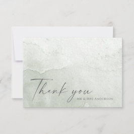 シンプルダスティージュウォーター色 サンキューカード