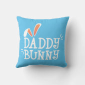 シンプルダディバニーイースタータイポグラフィ装飾用クッション クッション (裏面)