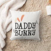 シンプルダディバニーイースタータイポグラフィ装飾用クッション クッション (ブランケット)