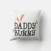 シンプルダディバニーイースタータイポグラフィ装飾用クッション クッション (裏面)