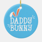 シンプルダディバニーイースタータイポグラフィ |オーナメント セラミックオーナメント (裏面)