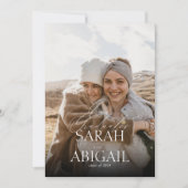 シンプルダブルお祝い写真卒業パーティー 招待状 (正面)