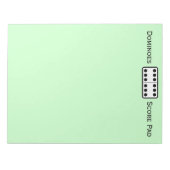 シンプルダブルシックスDominoゲームスコアパッドグリーン ノートパッド (正面)