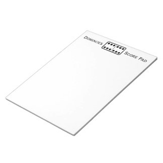 シンプルダブルシックスDominoゲームスコアパッド白 ノートパッド