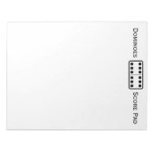 シンプルダブルシックスDominoゲームスコアパッド白 ノートパッド (正面)