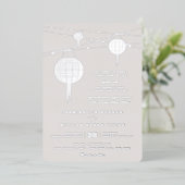 シンプルダブルハピネス中国のラ結婚ンタン 箔招待状 (立ち正面)