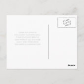 シンプルダブルハートグ結婚レイありがとう ポストカード (裏面)