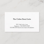 シンプルダブルホライゾンロイヤリティコーヒーパンチカード ロイヤリティカード (裏面)