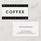 シンプルダブルホライゾンロイヤリティコーヒーパンチカード ロイヤリティカード (正面/裏面)