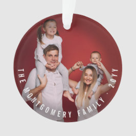 シンプルダブル写真モダンクリスマス オーナメント
