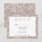 シンプルダマスクトープRSVP 出欠カード (正面/裏面)