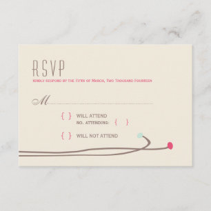シンプルダリア素朴モダンWedding RSVP