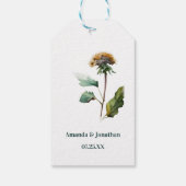 シンプルダンデロン結婚フローラのギフトラベル ギフトタグ (裏面)