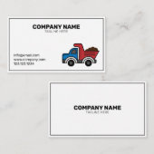 シンプルダンプトラック建物建築会社 名刺 (正面/裏面)