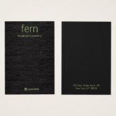 シンプルダークウッドのイヤリングジュエリー表示カード (正面&裏面)