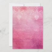 シンプルダークエレガントピンク21歳の誕生日 招待状 (裏面)