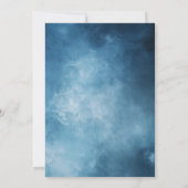 シンプルダークエレガントブルーバチュラーパーティ 招待状 (裏面)