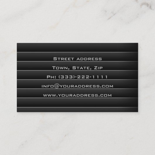 シンプルダークカーインテリアパネル名刺 名刺 (裏面)