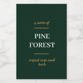 シンプルダークグリーンミニマルロモダンンドル フードラベル (シングルラベル)