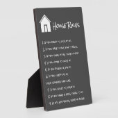 シンプルダークグレーとホワイトハウスルール フォトプラーク (側面)