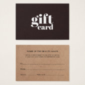 シンプルダークグレープリントクラフト美しいサロン (正面&裏面)