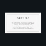 シンプルダークグレーモノグラムエレガントな結婚式 エンクロージャーカード<br><div class="desc">小さいシンプルのエンクロージャカーモダンドが搭載さエレガントれたデザインの詳細をバックの薄いモノグラムに囲ま縁どせた小さい。すべてのデザイン要素は中程度のグレーで、デザイン編集ツールで変更できる。ミニマルスタイリッシュなカップルのためのシックで素晴らしデザイン。これらのエンクロージャカードを使用して、ホテルの宿泊施設、駐車場、シャトル情報など、ゲストが知る必要がある方向やその他の重要な詳細を提供する。</div>