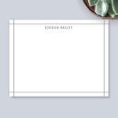 シンプルダークグレー幾何モダンプロフェッショナル ノートカード