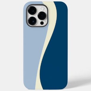 シンプルダークブルー、ライトブルー、クリームの波2 Case-Mate iPhone 14 PRO MAXケース