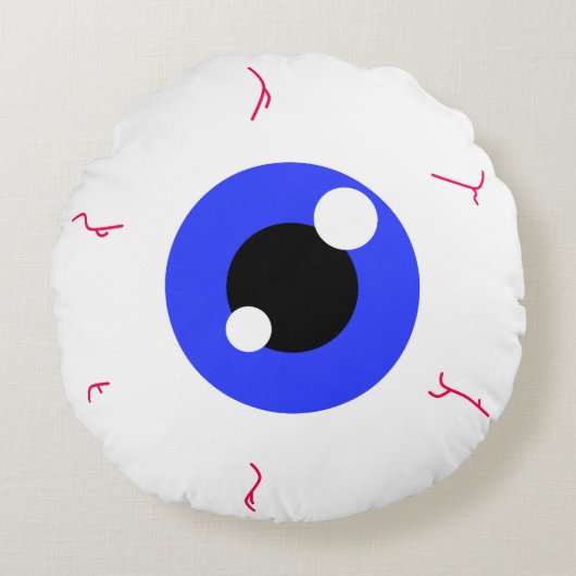 シンプルダークブルー ラウンドクッション (正面)