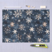 シンプルダークブルー 薄葉紙 (クラフト)