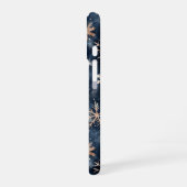 シンプルダークブルー iPhone 16ケース (左側面)