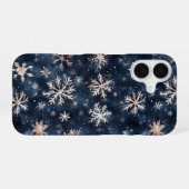 シンプルダークブルー iPhone 16ケース (裏面横)
