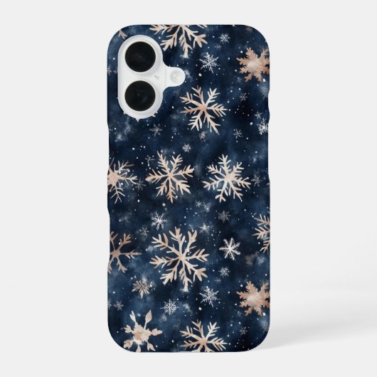 シンプルダークブルー iPhone 16ケース (裏面)