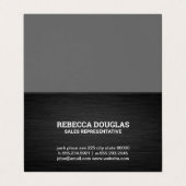 シンプルダークメタリック 名刺 (外部フラット)
