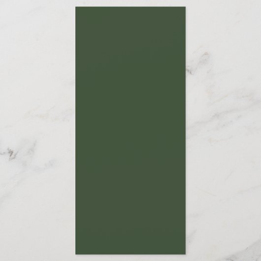 シンプルダークモスグリーンモノグラムウェディングレセプション メニュー (裏面)