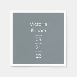 シンプルダークモダングレイタイポグラフィナプキンス スタンダードカクテルナプキン