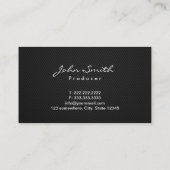 シンプルダークモノグラム製作者名刺 名刺 (裏面)