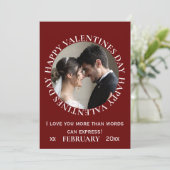 シンプルダークレッド写真バレンタインデーのカード シーズンカード (スタンド正面)