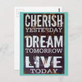 シンプルチェリッシュドリームライブ感動的引用文 ポストカード (正面/裏面)