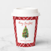 シンプルチエレガントリストマスパインツリー 紙コップ (裏面)