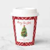 シンプルチエレガントリストマスパインツリー 紙コップ (正面)