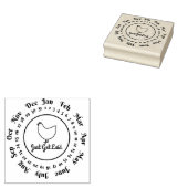 シンプルチキン得卵カートン日付スタンプ ラバースタンプ (押印)