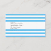 シンプルチックブルーストライプズ幾何学シック 名刺 (裏面)