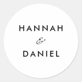 シンプルチックミニマリスト結婚カステム ラウンドシール