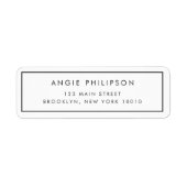 シンプルチャコールグレモダンー差出人住所ラベル ラベル (正面)