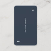 シンプルチャコールブルーモダンプロフェッショナル 名刺 (正面)