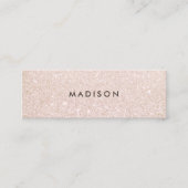 シンプルチャンパエレガントングリッター美しいスタイリスト スキニー名刺 (正面)