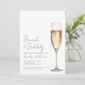シンプルチャンパエレガントンブライダルシャワー 招待状 (スタンド正面)